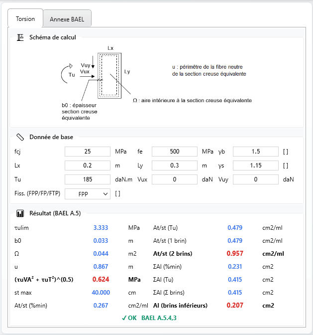 Vérification cisaillement BAEL